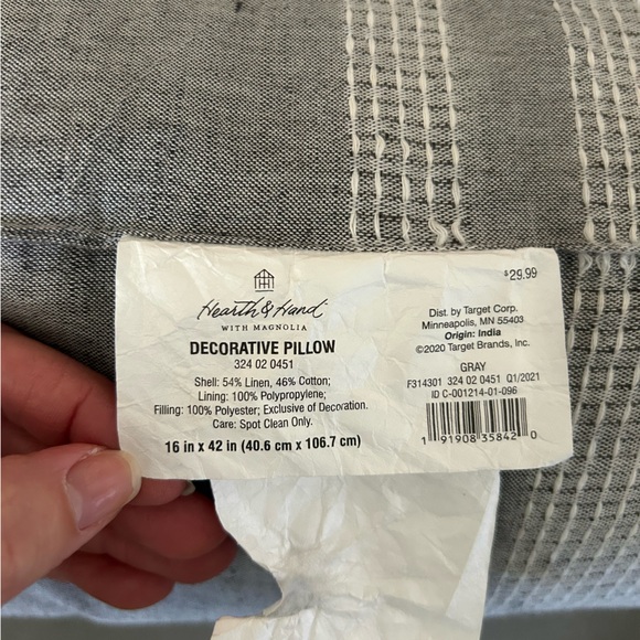 Hearth & Hand with Magnolia 16x42" Lumbar Pillow - Picture 3 of 5